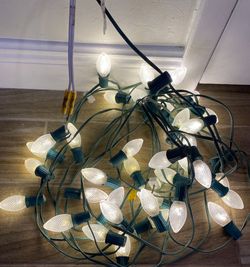 150 LED C9 White Bulbs Christmas Lights