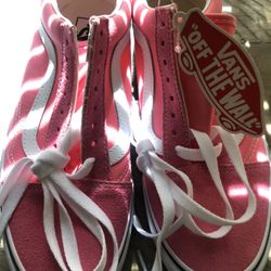 Ladies Pink Suede/canvas Vans