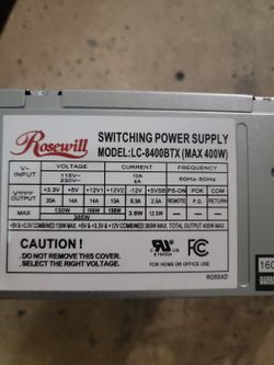 Switching Power Supply Model LC8400BTX MAX 400W