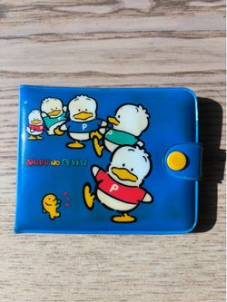 Vintage Rare 90’s Multi Pekkle Duck Plastic Wallet Cardholder Sanrio