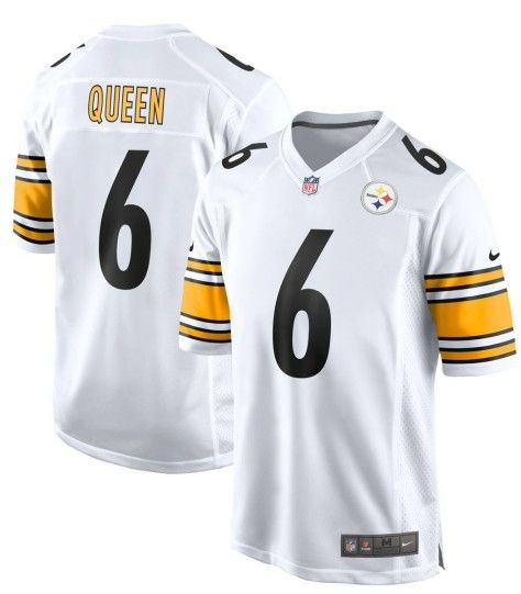 New! Pittsburgh Steelers #6 Queen Game Custom Jersey - White