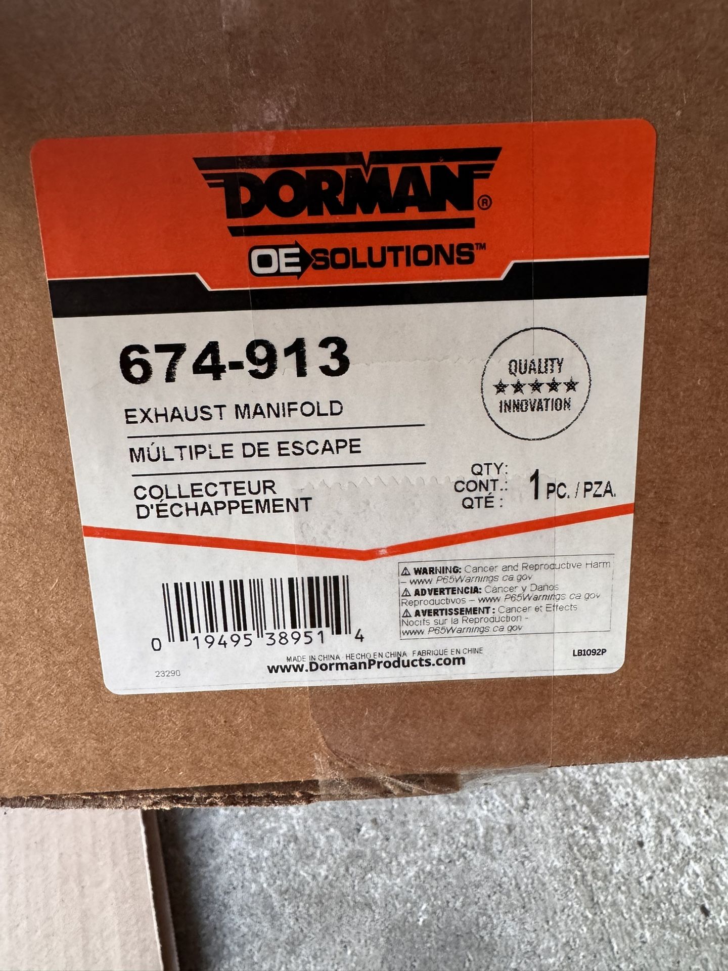 Dorman Passenger Side Exhaust Manifold For 2006 Ram 1500 With 4.7l