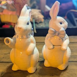 Bunny Shaped Creamer and Sugar Bowl