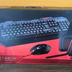 New 3 piece gaming set - keyboard, headphones, mouse