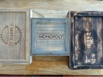 Set of Retro Wooden Board Games