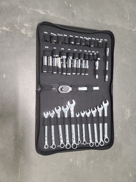CRAFTSMAN Juego de herramientas de mecánica móvil, unidad de 3/8 pulgadas, trinquete de 72 dientes, 47 piezas