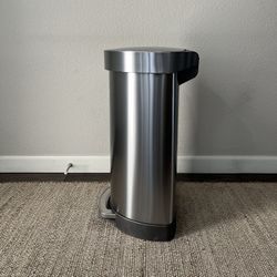 Simplehuman 45L Stainless Steel Trash Can – Step Pedal, 12 Gallon, New