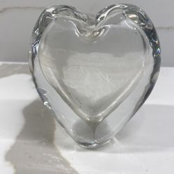 Crystal Heart Shaped Valentine's Day Small Bud Vase 4.5” H