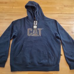New Mens CAT Navy Sweatshirt Size Medium 