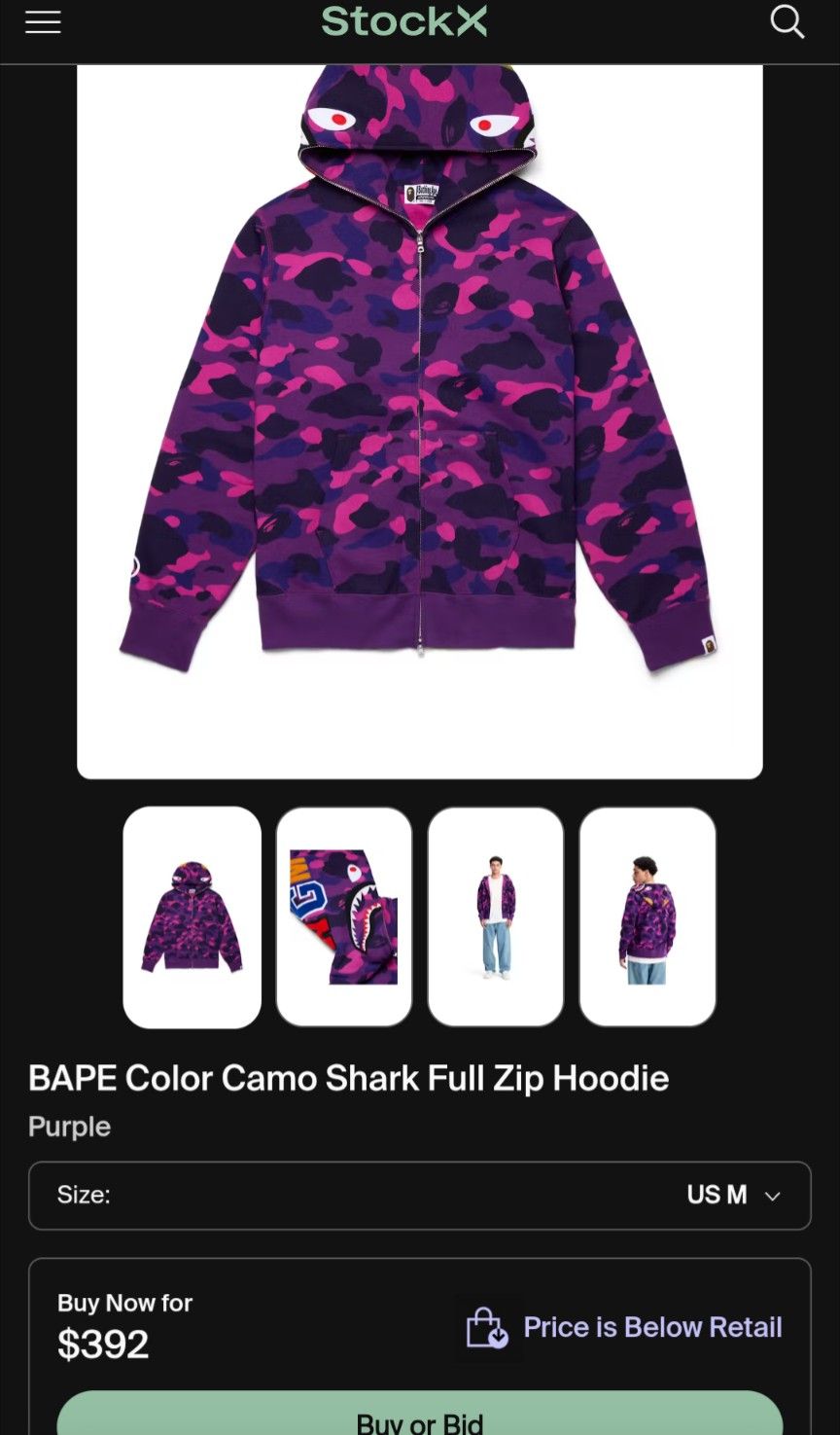 Purple Bape Hoodie (OG 2017 Drop)