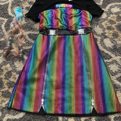 Girl Rainbow High Costume Size Large 