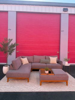 🚚 FREE DELIVERY | Macy’s Gray Sectional w/ Storage Ottoman