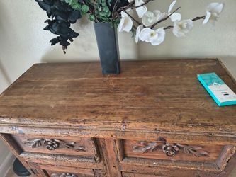 29x 35x18 in rustic wood console