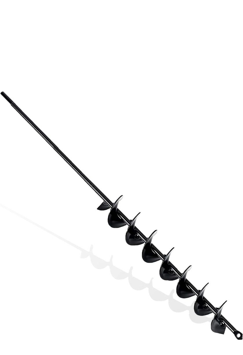 TCBWFY 2x32 Inch Auger Drill Bit for Planting - Long Handle Easy Planter Garden Auger - Bulb & Bedding Plant Augers - Post Hole Digger for 3/8”Hex Dri