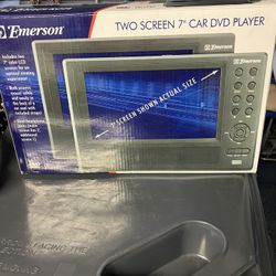 Emerson Two Screen 7” Car DVD Player 