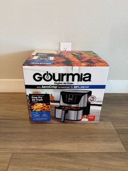 Gourmia 6-Quart Digital Stainless Steel Air Fryer – Like New in Box