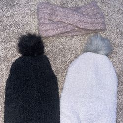 Three winter hats