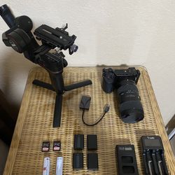 Complete Creator Kit – Sony a6400 + Sigma 18-35mm f/1.8, Zhiyun Weebill S, 4 Batteries, SD Cards, More