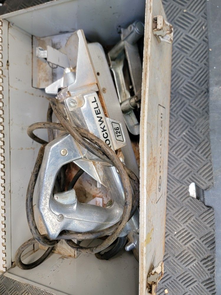 Vintage Rockwell Porta-Plane Heavy Duty 126 Door Plane & Cutter Grinder 5014 Metal Case