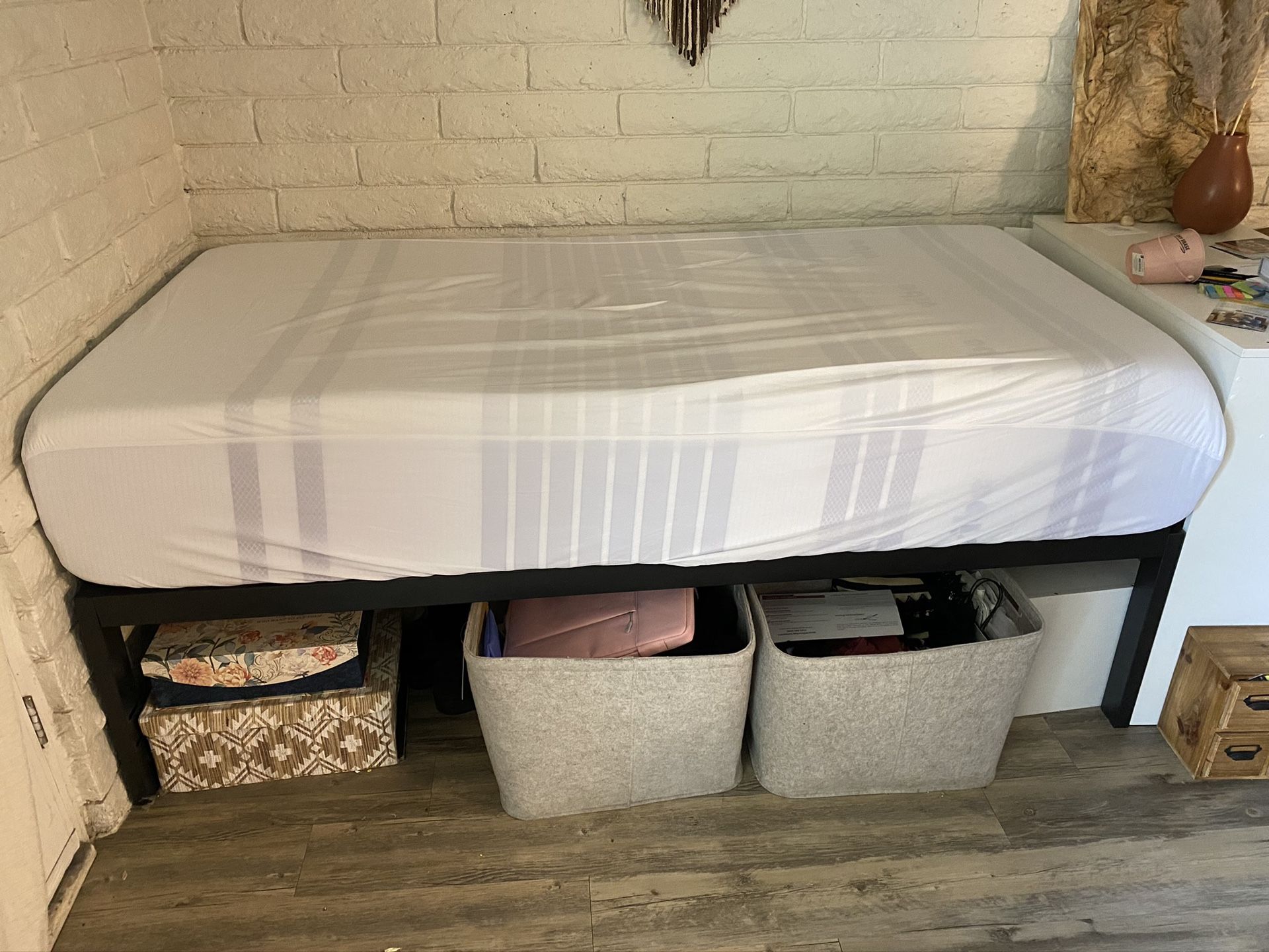 Tall Twin Bed Frame and Mattress