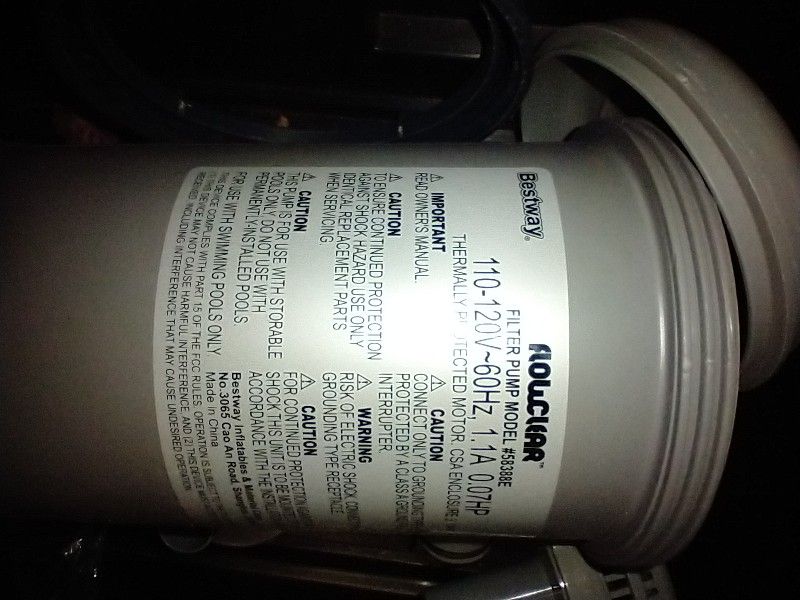 Bestway Pool Filter/Pump Model #58388E