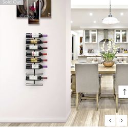 9-Bottle Wall Mounted Wine Rack