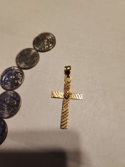 14k gold cross