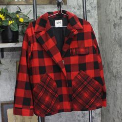 New Woolrich X Tgt Chest Flap Winter Jacket Black / Red L