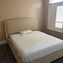 Cal King  bed with mattress and base