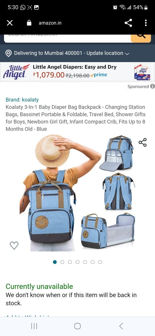 Baby Diaper Backpack 