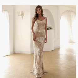Gold Sequence Dress