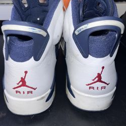 Air Jordan 6 Retro (White/Navy/Red) – Size 13 – $80