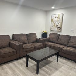 Sofas set + coffe table