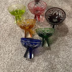vintage sherbet glasses set of 6