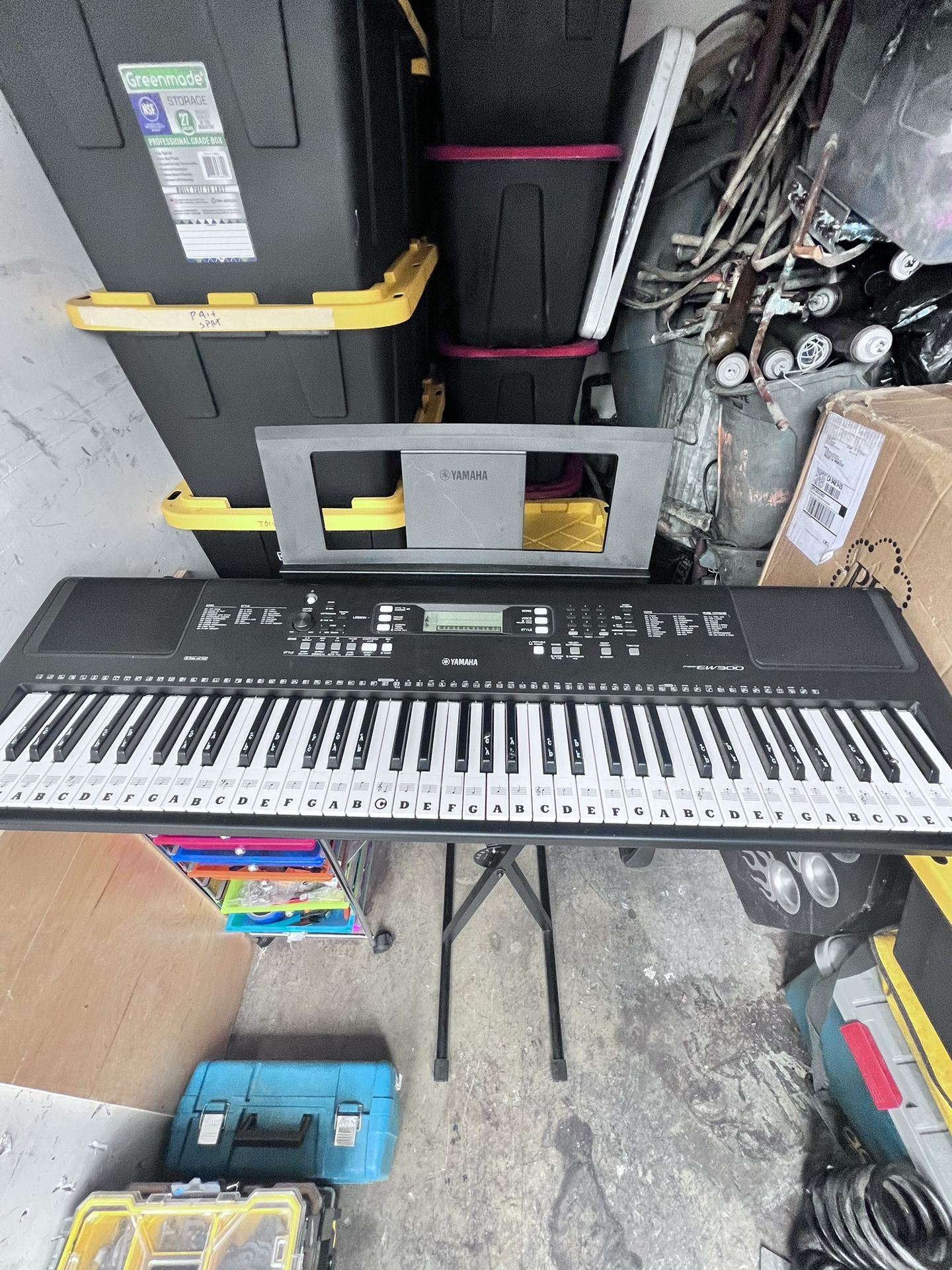 Yamaha PSR-EW310 76-Key Portable Keyboard With Power Adapter