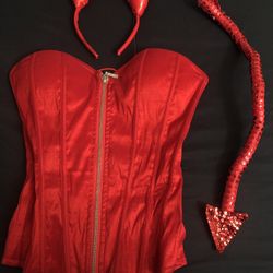 Women’s Corset top-Red devil Costume 