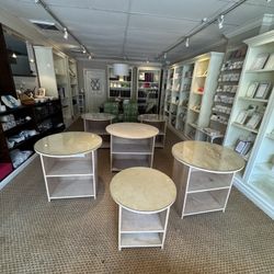 30” Round Table with Glass Top - 3 Available 