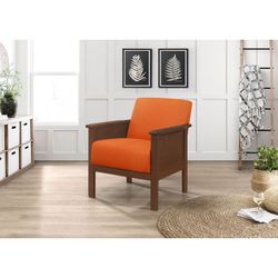 Mid-Century Modern Accent Chair Retro Armchair Orange