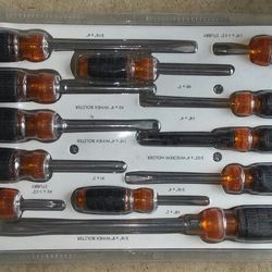 12Pc Cushion Grip Screwdriver Set New in Package