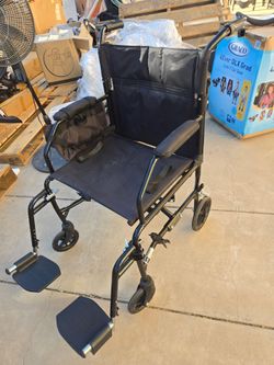 Extra Wide transport chair with storage $90