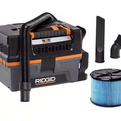 RIDGID 3 Gal. 18V Cordless Handheld NXT Shop Vacuum HD0318 Wet Dry Vac (Vac Only) with Filter, Expandable Hose and Accessories