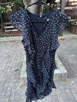 Tommy Hilfiger Navy and White Polka Dot Dress Size 4