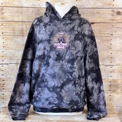 Insomniac Electric Mile Tie-Dye Hoodie Black Gray Small Athleisure Sweatshirt