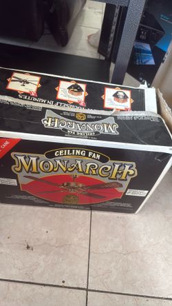 New Vintage Monarch Ceiling Fan – Wood Blades