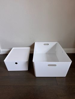 2 IKEA KUGIS Storage Box - white