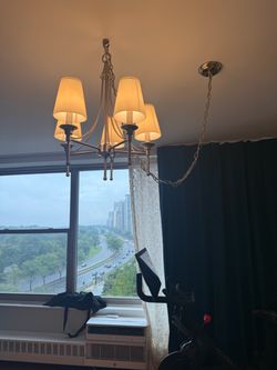 Hampton Bay Sadie 5-Light Satin Nickel Chandelier