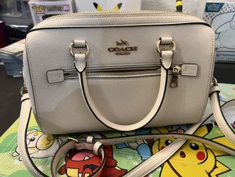 Coach Rowan Leather Shoulder Purse Vanilla