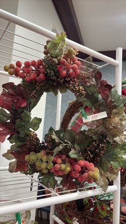 New!! Homemade 13 inch grape wreath