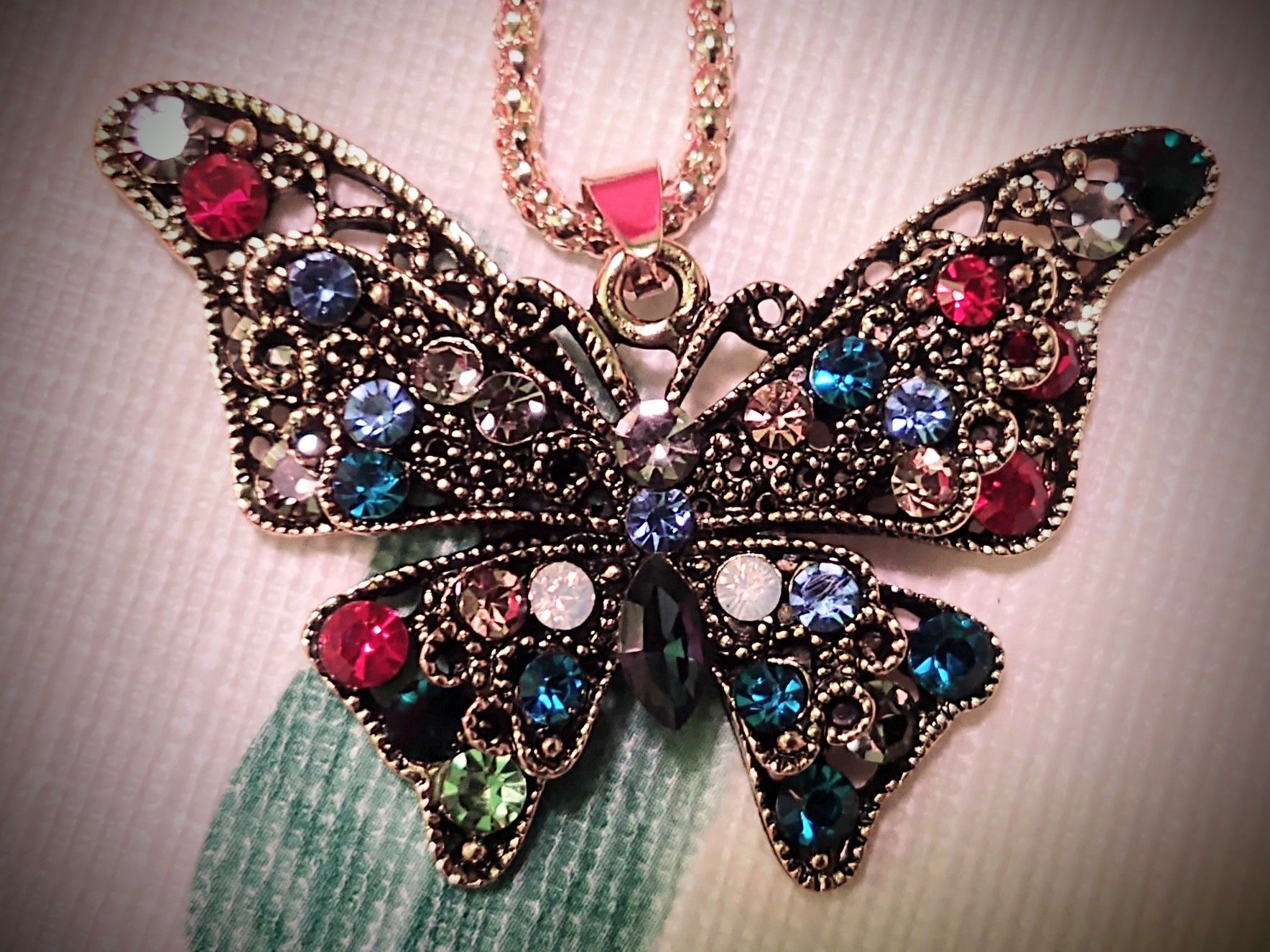 Betsey Johnson butterfly necklace
