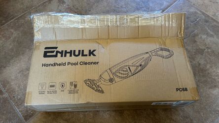 New! - PC68 Pro Pool Vacuum, Upgraded 26.5 GPM Beast-Level Suction, 9' Extra-Long Extension Pole, 1H Runtime, Cordless Handheld Pool C